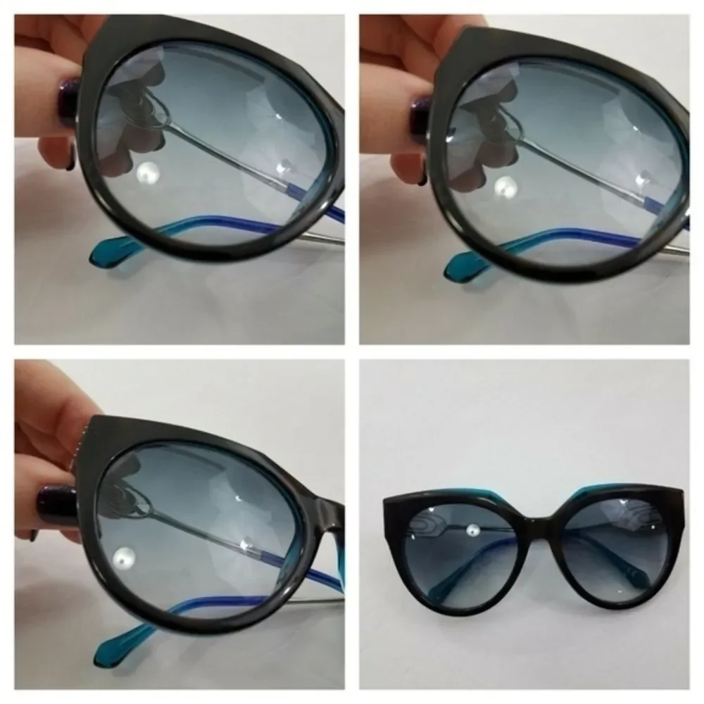 Roberto Cavalli Havana Cat Eye Sunglasses Blue‎ Bla